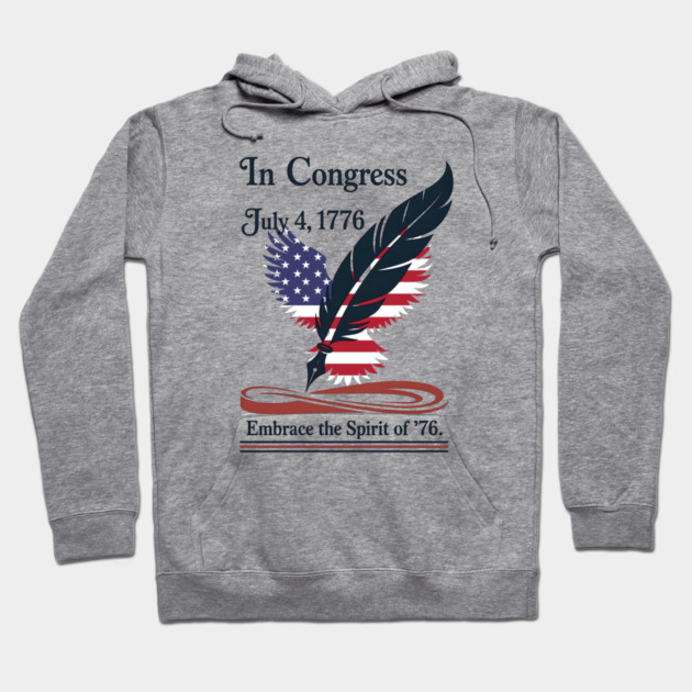 In Congress, July 4, 1776 Historical Independence Day Hoodie by stitchloom