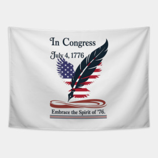 In Congress, July 4, 1776 Historical Independence Day Tapestry