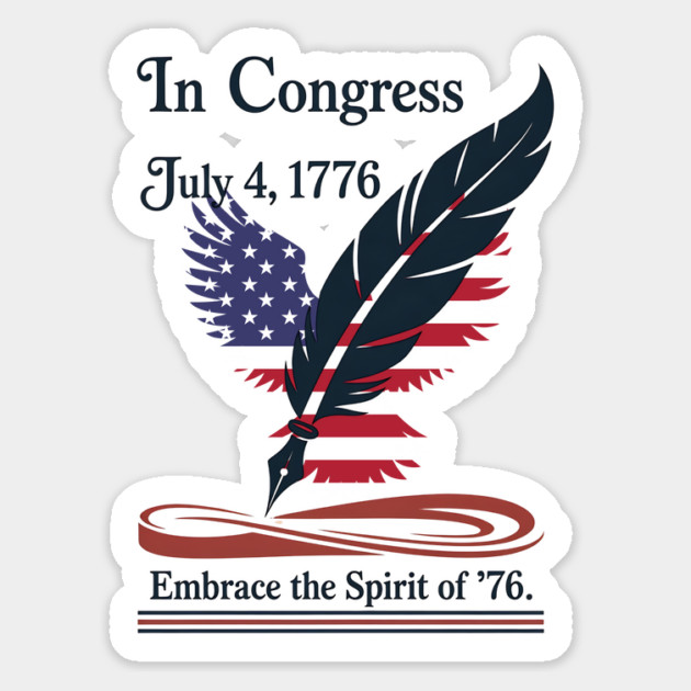 In Congress, July 4, 1776 Historical Independence Day Magnet by stitchloom