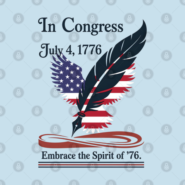 In Congress, July 4, 1776 Historical Independence Day by stitchloom