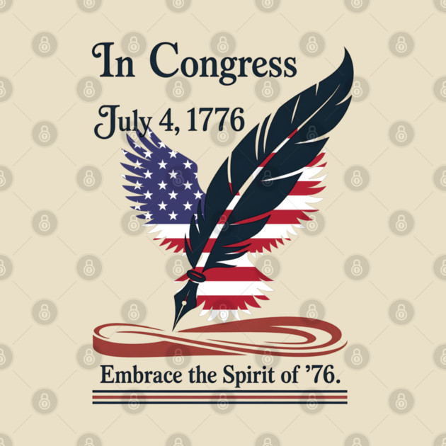 In Congress, July 4, 1776 Historical Independence Day by stitchloom
