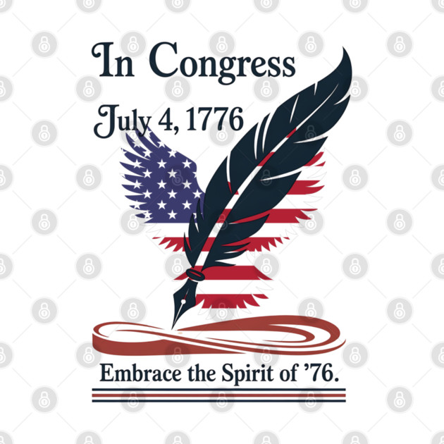 In Congress, July 4, 1776 Historical Independence Day by stitchloom