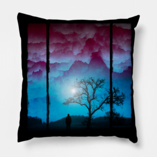 Fierce Sky - Surreal Night Scene Pillow