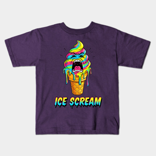 Ice Scream Funny Comic-Style Summer Gift Kids T-Shirt by Groovy Outfits
