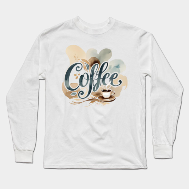 Coffee Writing Vibes Long Sleeve T-Shirt by SR8891