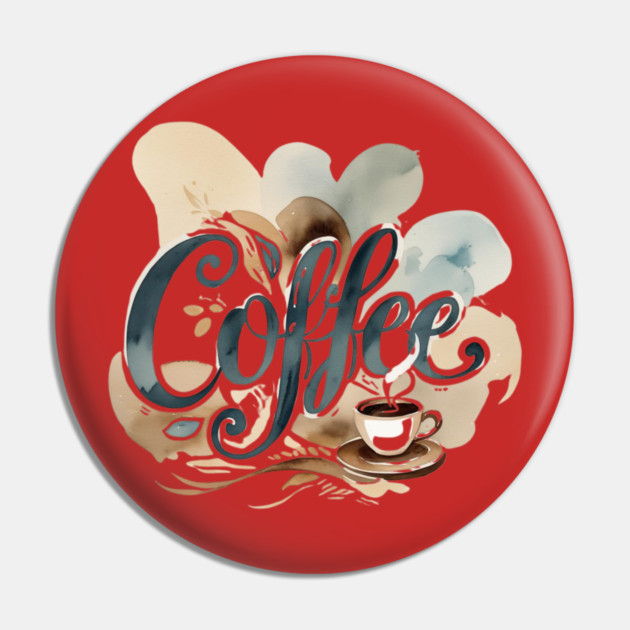 Coffee Writing Vibes Pin by SR8891