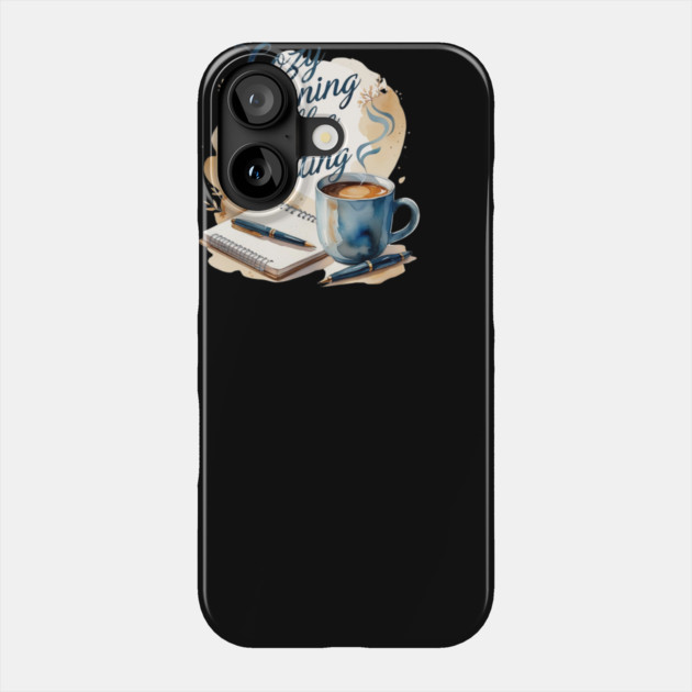 Morning Coffee Writing Ritual Phone Case by SR8891