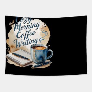 Morning Coffee Writing Ritual Tapestry