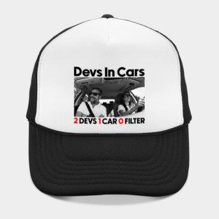 2 Devs 1 Car 0 Filter Black Lettering Hat