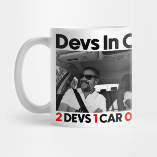 2 Devs 1 Car 0 Filter Black Lettering Mug