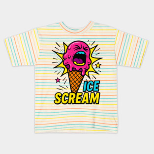 Ice Scream Funny Comic-Style Summer Gift Kids T-Shirt