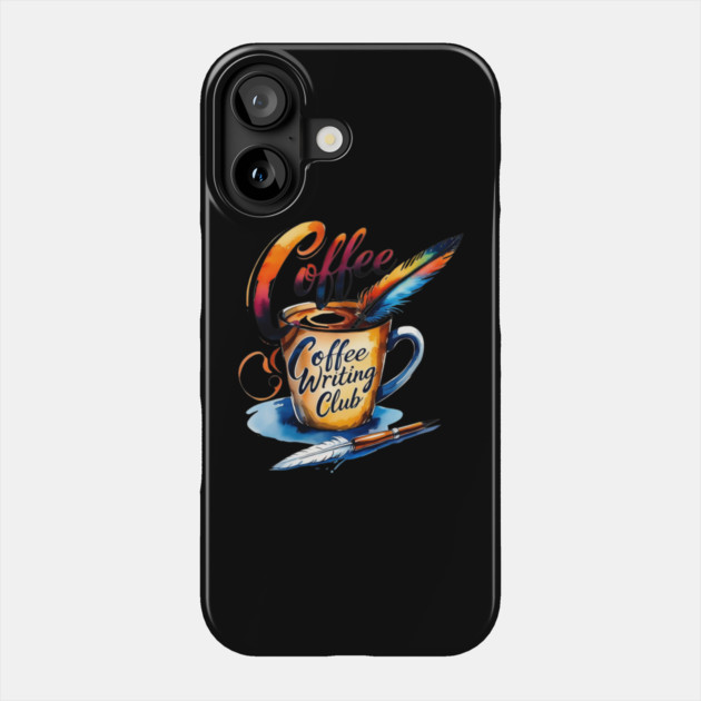 Coffee Writing Club lovers Phone Case by SR8891
