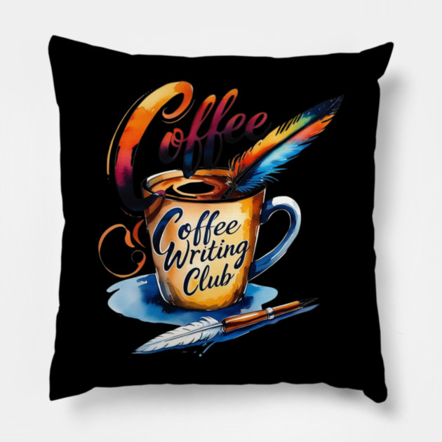 Coffee Writing Club lovers Pillow by SR8891