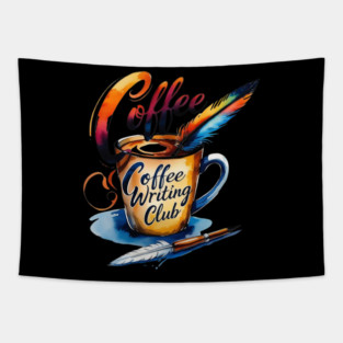 Coffee Writing Club lovers Tapestry