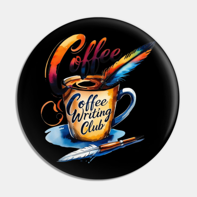 Coffee Writing Club lovers Pin by SR8891