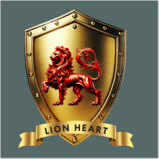 Lion Heart Crest – Courage of the King Posters and Art