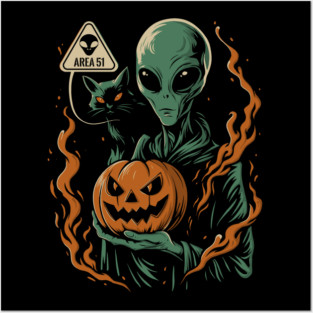 Halloween Area 51 Posters and Art