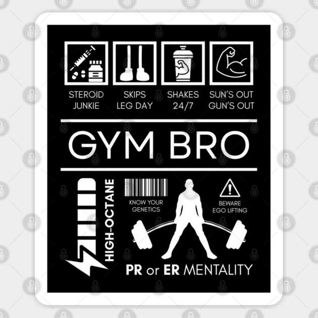 Gym Bro Definition - Funny Sarcastic Workout Infograph Sticker by TuncGK