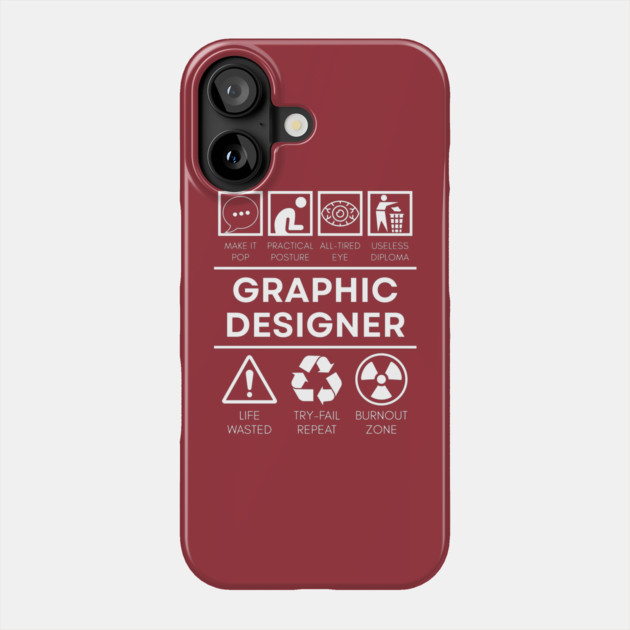 Funny Graphic Designer Life - Make It Pop Phone Case by TuncGK