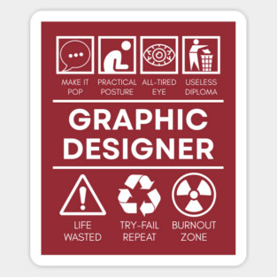 Funny Graphic Designer Life - Make It Pop Sticker