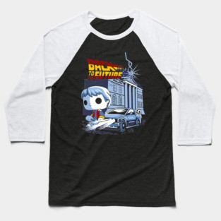 Back to the Future Marty Mcfly Delorean Funko Pop Style 2 Baseball T-Shirt