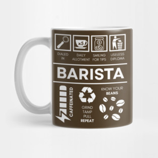 Funny Barista Character Sheet - The Art of Coffee Mug