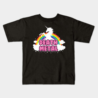 death metal parody funny unicorn Kids T-Shirt