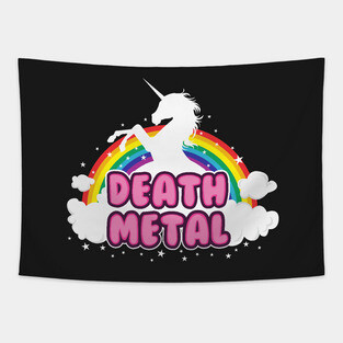 death metal parody funny unicorn Tapestry