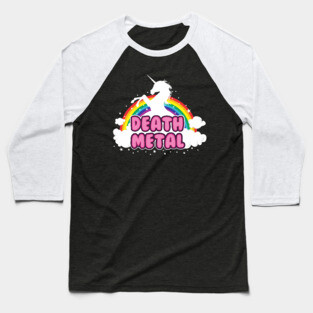 death metal parody funny unicorn Baseball T-Shirt