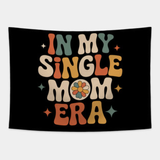 Retro Single Mom Era Floral Design Tapestry