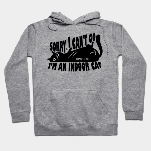 Sorry I Can't Go I'm an Indoor Cat Hoodie by The WYLD Tribe