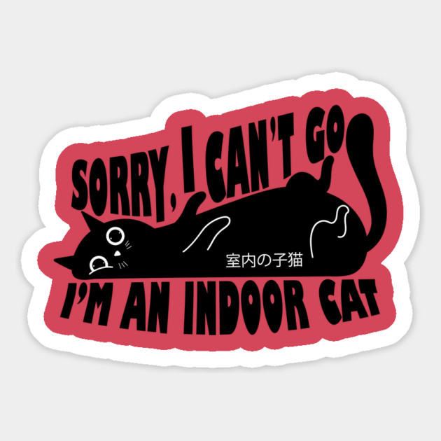 Sorry I Can't Go I'm an Indoor Cat Magnet by The WYLD Tribe