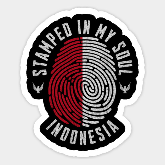 Stamped in My Soul Indonesia Flag Design Indonesian Pride Magnet by Yesteeyear