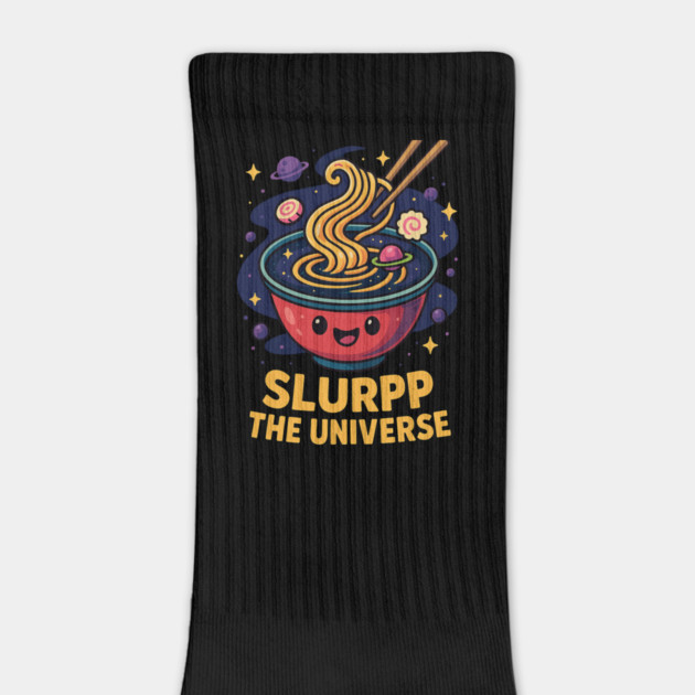 Slurpp the Universe Cute Ramen Space Cartoon T Shirt by Anne Lee