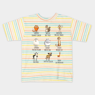 Personality Disorders of the Animal Kingdom - Mischief Makers - Black text Kids T-Shirt