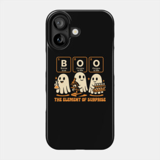 Boo The Element of Surprise Funny Ghost Chemistry Design Phone Case