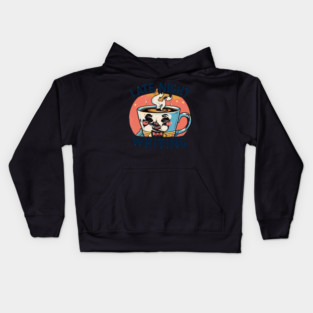 Late Night Coffee Writing Kids Hoodie