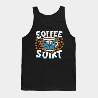 Caffeinated Coffee Writing Tank Top