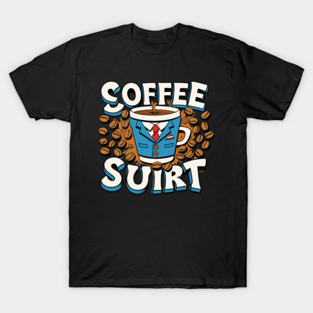 Caffeinated Coffee Writing T-Shirt by SR8891