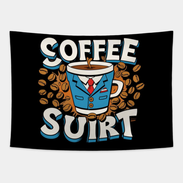 Caffeinated Coffee Writing Tapestry by SR8891