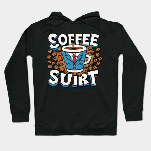 Caffeinated Coffee Writing Hoodie by SR8891