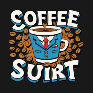 Caffeinated Coffee Writing T-Shirt