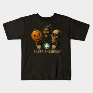 halloween 3 silver shamrock masks Kids T-Shirt