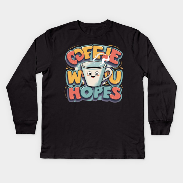 Coffee Writing Days Kids Long Sleeve T-Shirt by SR8891