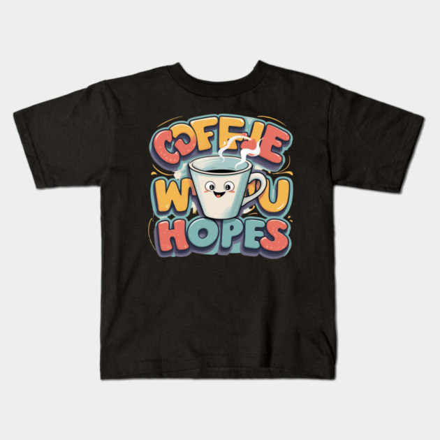 Coffee Writing Days Kids T-Shirt by SR8891