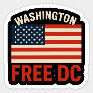 Washington Free DC – Patriotic American Flag Statehood Design Magnet
