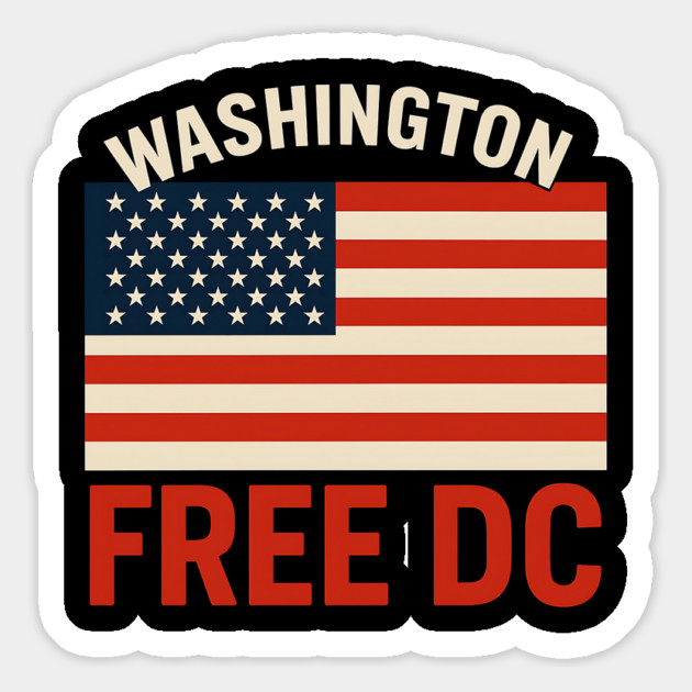 Washington Free DC – Patriotic American Flag Statehood Design Magnet by ArtistTee ⭐⭐⭐⭐⭐