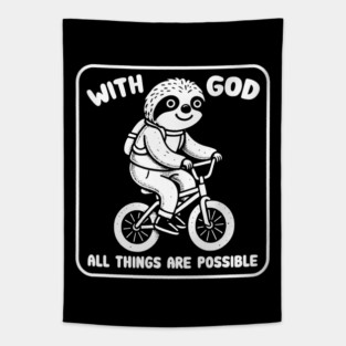 Matthew 19:26 With God All Things Are Possible Tapestry