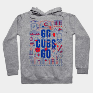 Go Cubs Go Art Hoodie