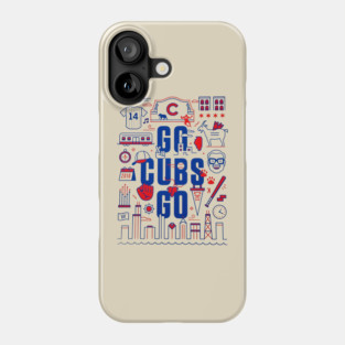 Go Cubs Go Art Phone Case